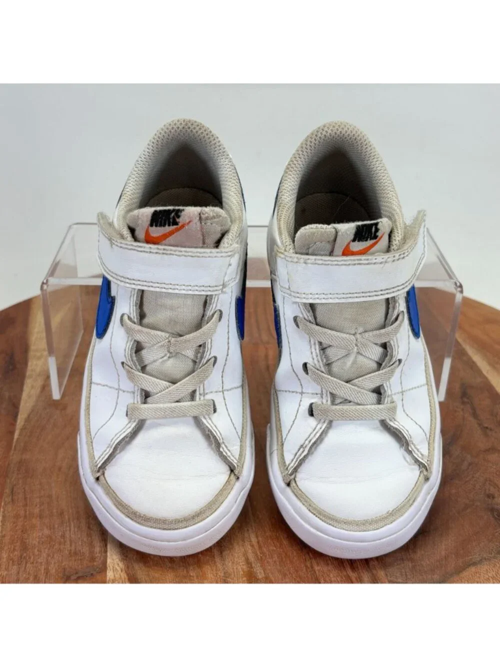 Nike Toddler Size 9C COURT LEGACY (TDV) White Game Royal Black DA5382 101